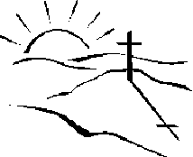 Picture of a cross standing on a hill