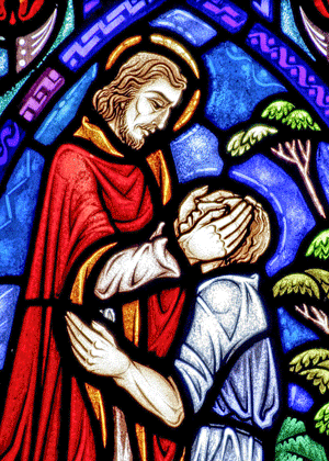 jesus heals a blind man picture