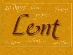 Lent logo, sacrifice,prayer, devotion