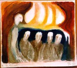 Picture of the disciples at Pentecost